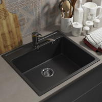 Кухонная мойка uperwood из искусственного камня UPD-104_прямоугольная, цвет уголь 391020207