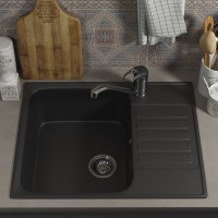 Кухонная мойка uperwood из искусственного камня UPD-202_прямоугольная, цвет уголь 391020211