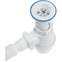 Сифон VIRPLAST "Элит" 1 1/2x40 универсальный для мойки и раковины с пластиковой решеткой 30987060