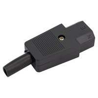Сетевое гнездо Pro Legend 3 PIN пластик на кабель 250V 10A, PL2299