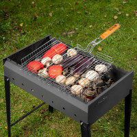 Решетка-гриль PALISAD Camping 315x410х65мм, объемная, хромированная 69562