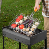 Решетка-гриль PALISAD Camping 315x410х65мм, объемная, хромированная 69562