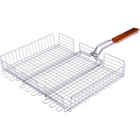 Решетка-гриль PALISAD Camping 315x410х65мм, объемная, хромированная 69562