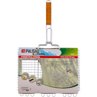 Решетка-гриль PALISAD Camping 315x410х65мм, объемная, хромированная 69562