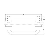 Поручень Artwelle диаметр 25 mm/30 cm хром HAR 042
