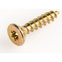 Шуруп Rusconnect CS 03016 с/нарез. д/дерева, потай, 3х16, 1000 шт. Желтый цинк 310316