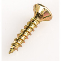 Шуруп Rusconnect CS 03016 с/нарез. д/дерева, потай, 3х16, 1000 шт. Желтый цинк 310316