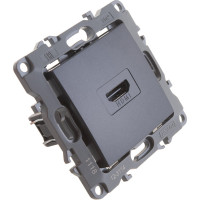 Розетка ЭРА 12-3114-05 HDMI, IP20, 12, антрацит Б0027485