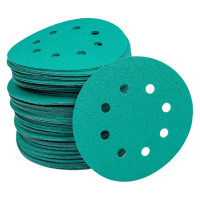 Диск DC341 Film Green Hanko 125 мм 8 отв Р 80 100 шт/уп DC341.125.8.0080