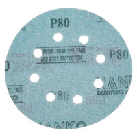 Диск DC341 Film Green Hanko 125 мм 8 отв Р 80 100 шт/уп DC341.125.8.0080