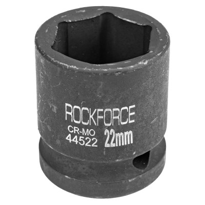 Головка торцевая 6-гранная ударная 22 мм, 1/2", L=40 мм ROCKFORCE RF-44522