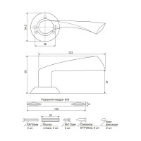 Дверные ручки Code Deco H-14023-A-AB 27188