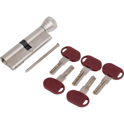 Цилиндровый механизм с вертушкой MOTTURA DPC1F4646 S3 92мм/41+10+41 сатин.никель 5+1 кл.35379