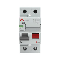 Устройство защитного отключения EKF DV 2P 40А/30мА AC AVERES rccb-2-40-30-ac-av