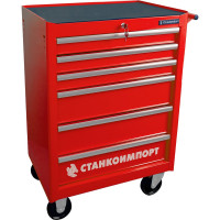 Инструментальная тележка СТАНКОИМПОРТ КР на колесах 6 ящиков, BTD-270061CS BTD-270061CSred