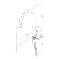 Смеситель AM.PM для кухни Like белый камень F8007133