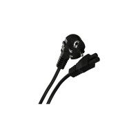 Кабель питания для ноутбуков VCOM 3-pin /угловая евровилка/ VDE 3G*0.5mm2 CE022-CU0.5-3M