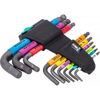 Набор Г-образных метрических ключей WERA 950/9 Hex-Plus Multicolour 2 BlackLaser WE-133164