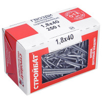 Финишные гвозди Стройбат 1,8x40 белый цинк 0,25 кг 020421
