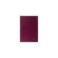 Книга учета BRAUBERG 96л, клетка, твердая, А4, 200х290мм, бордовая 130224