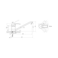 Смеситель для мойки СЛАВЕН с длинным изливом 250 мм, одноручный СЛ-ОД-Ц21