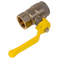 Шаровой кран LD латунь никель, газ Pride Ду15 Ру40 ВР полнопроходной рычаг 007-8023 537157