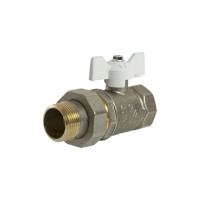 Кран шаровой латунь никель LD Pride Ду 15 Ру40 ВР американка полнопроходной бабочка 107-5094 543474