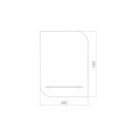 Зеркало MIXLINE "Каприз-Люкс" 495х685 (ШВ) с полкой с фацетом 525014