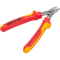 Прецизионные бокорезы KNIPEX Electronic Super Knips VDE, без фаски, L-125 мм, INOX KN-7806125