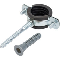 Хомут Uni-Fitt 1" 32-37 мм с резиновым уплотнителем, шпилькой и дюбелем 850U4800
