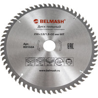 Диск пильный (250x3/1.8x32/30 мм; 60T) Белмаш RD132A