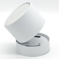 Накладной поворотный светильник truEnergy gx53 d82xh80мм ip20 белый/алюминий 21005