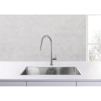 Смеситель LONGRAN Techno Steel с выдвижной лейкой LM2183 SТ