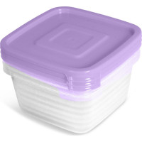 Контейнер для продуктов Martika СВЧ Унико квадратный 0.45 л набор 3 шт С215