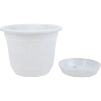 Горшок Колывань с поддоном Martika 3.7 л, диам. 22 см, мрамор С94М