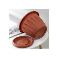 Горшок для растений Martika Фелиция терракотовый, 0.4л, диам. 105 мм, с поддоном С101Т