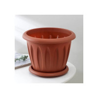 Горшок для растений с поддоном Martika Фелиция терракотовый, 6.4 л, диам. 270 мм С105Т