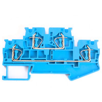 Самозажимной зажим STEKKER 4-проводной проходной 2 уровня ЗНИ - 4.0, JXB ST 4, синий LD555-2-40 39974