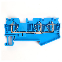 Самозажимной 3-проводной проходной зажим STEKKER ЗНИ - 4.0, JXB ST 4, синий LD553-2-40 39970