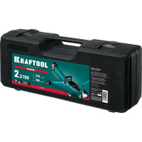 Подкатной домкрат с увеличенным подъемом KRAFTOOL rigid 2.25т 130-385 мм, в кейсе 43452-2-K