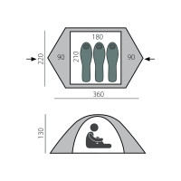 Палатка BTrace Solid 3 T0495