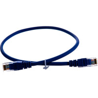 Патч-корд LANMASTER RJ45-RJ45, 4 пары, UTP, категория 5е, 0.5 м, синий, LSZH, LAN-PC45/U5E-0.5-BL