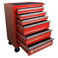 Инструментальная тележка СТАНКОИМПОРТ КР на колесах 6 ящиков, BTD-270061CS BTD-270061CSred
