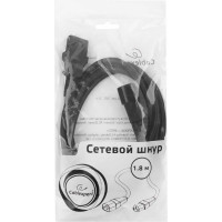 Кабель питания Cablexpert системный блок-монитор, C13-C14, 1.8м, 3x1кв.мм., черный PC-189-1-1.8M