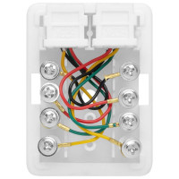 Телефонная розетка SUPRLAN 6P4C /RJ-11/ 2 порта 10-0306