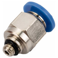 Фитинг цанговый прямой с наружной резьбой M5x0.8 для трубки диаметром 6 мм SHPI PC 06-M5