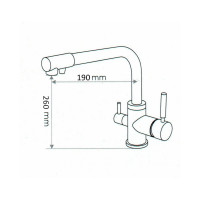 Кухонный Смеситель EMAR ECB - 3003N PVD dark