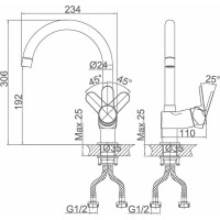 Смеситель для кухни D&K DA1392401