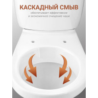 Унитаз-компакт Santek Паллада эконом: 2-реж., полипроп, метал крепеж 00039150 1WH302371