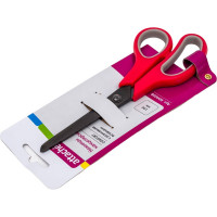 Ножницы Attache Comfort 190 мм, покрытие Titanium grey, красный/серый 604058